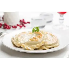  Pierogi z kapustą i grzybami ręcznie lepione duże, 20 szt.