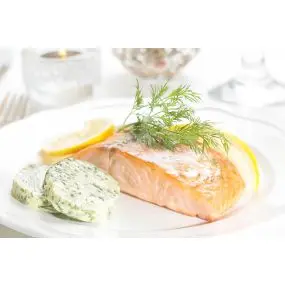 Filet z łososia z masełkiem koperkowym, 5 porcji (800 g)